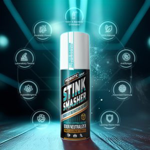 Stink Smasher | Cel mai bun spray de eliminare a mirosurilor probiotice pentru echipamente sportive